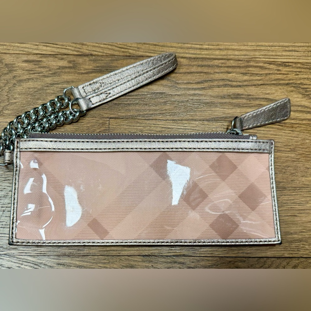 Burberry Metallic Wristlet, EUC
